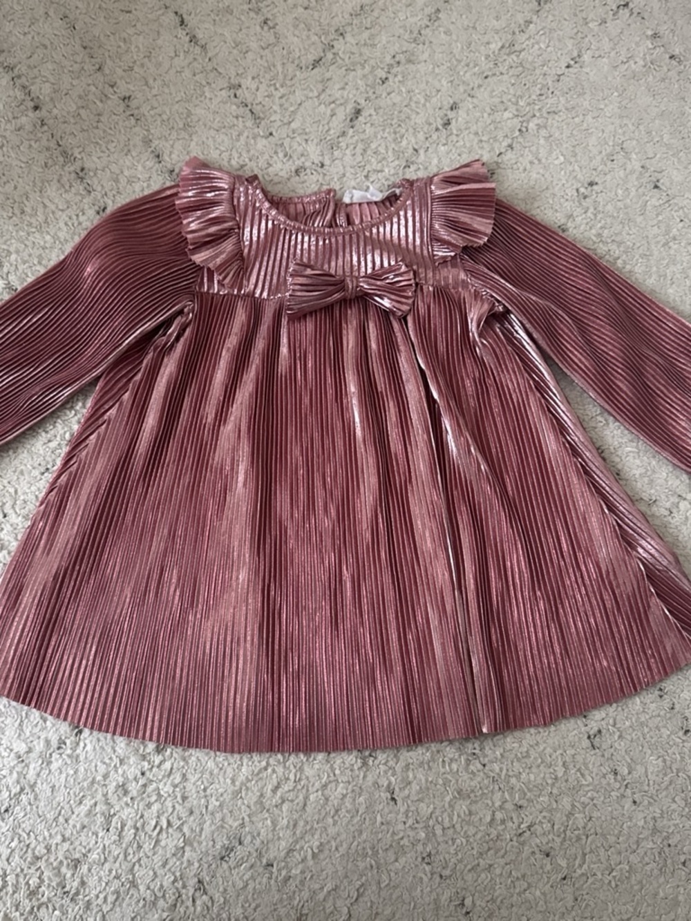 12M Nannette Girls' Pleated Party Dress in Pink